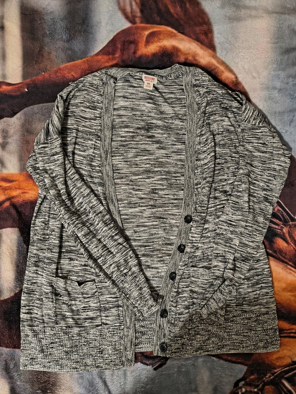 Mossimo Supply Co. Gray Marled Button-Front Cardigan